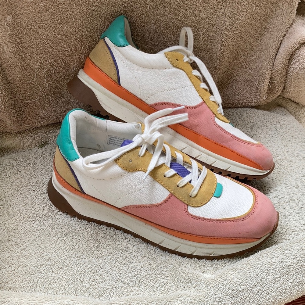 Kickoff Trainer Sneakers in Colorblock Leather